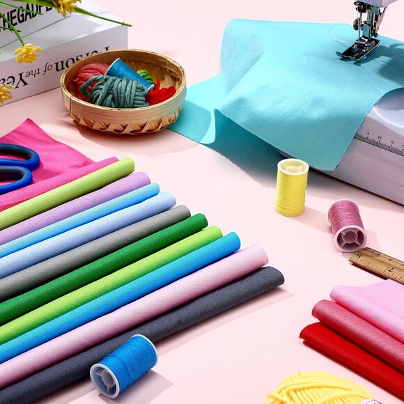 50 Pcs 10 x 10 Inch Cotton Fabric Bundle Square Multicolor Fabric Quilting Sewin - Picture 3 of 7